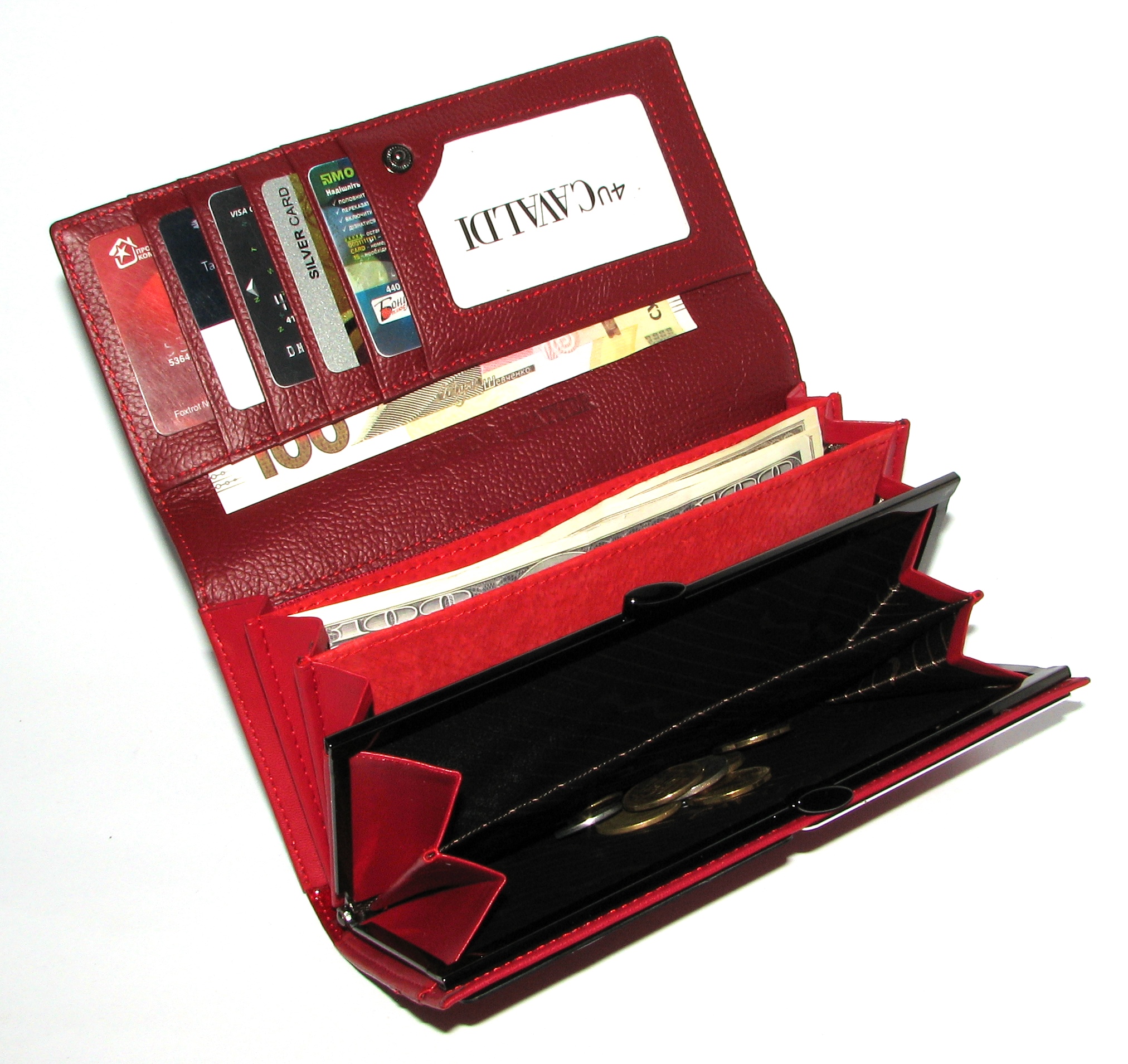 Кошелек женский Cavaldi H24-1-RS RED Кошелек женский Cavaldi H24-1-RS RED